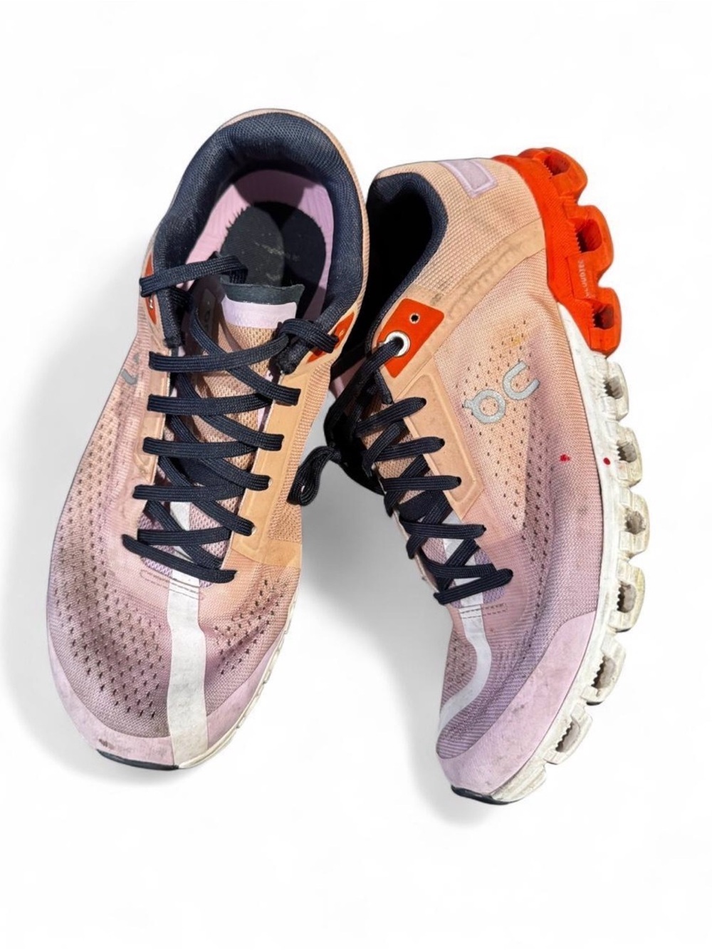 On Running Women's Gradient Pink and Orange Cloud Running Shoes
